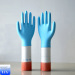 safety disposable colored vinyl gloves