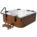 Freestanding 3 loungers Hot Tub outdoor spa with 162 Jets