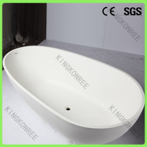 White and matt surface bathroom bathtub