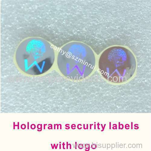 Custom security holographic label with logo