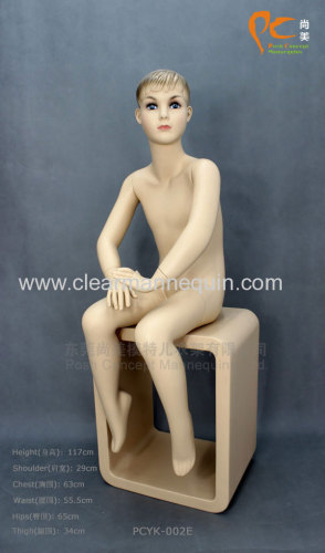 Fashion FRP sitting child mannequin