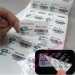 Anti-counterfeiting label tamper proof security barcode void stickers