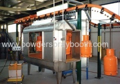 Powder coating conveyorized line