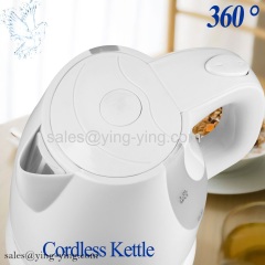 Hot Sale White Plastic Electric Kettle 1.5L automatic quick boiling commercial electric kettle Hidden heating element
