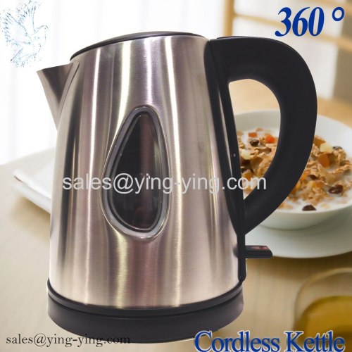 2014 New Design 360 Degree Rotation Stainless Steel Electric kettle 1 L SDH208