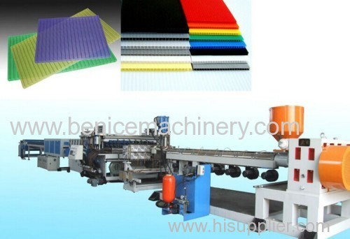 PC PP hollow grid board extruder machine