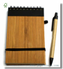 80-sheet Spiral-Bound College ruled hardback notepad with elastic