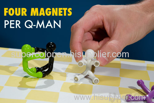 Mini flexible q man magnets