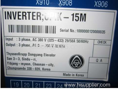 Thyssen drive inverter CPIK-15M