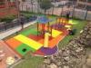 Colored EPDM floor tile / rubber playground tiles with custom size