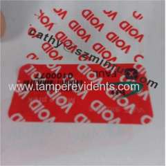 Void tamper evident sticker