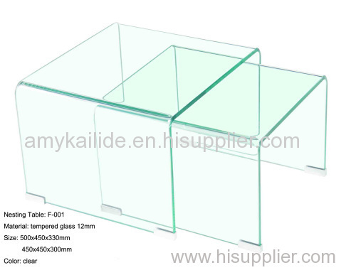 F-001 Clear Nesting Table