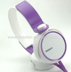 Sony MDR-XB400 XB Series Extra-Bass On-Ear Headphones Violet Purple White