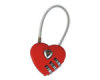 Heart Shape Combination Lock With Cable
