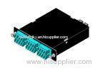 Plug & Play MTP / MPO Fiber Optic Cassette 24 Fiber with LC OM3 Quad Adapters