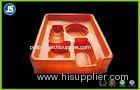 Orange Vacuum Forming Plastic Cosmetic Makeup Trays , APET PVC Blister Packing