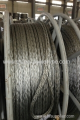 Flexible high tensile strength anti-twist galvanised steel braided pulling rope