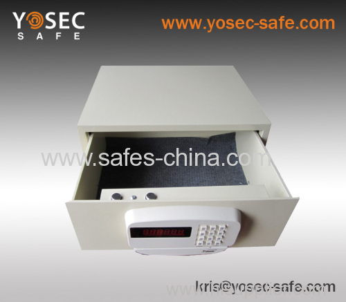 Front opening drawer safes with credit card safe lock