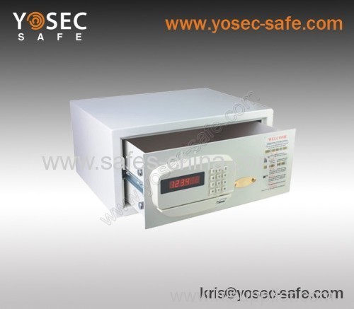 Front opening drawer safes with credit card safe lock