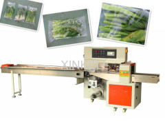 high efficiency down paper pillow fresh vegetable packing machine no tray automatic finish