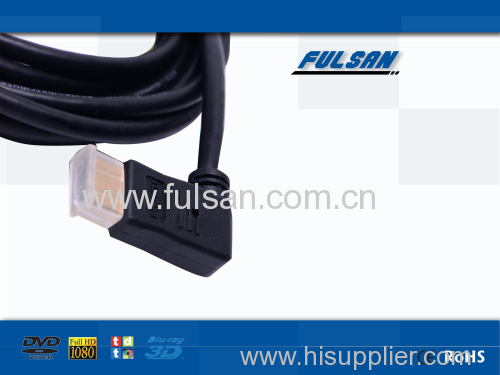 1080P right angle hdmi cable support 1.4 and 1.3 version