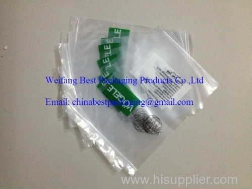 Reclosable bags/resealable bags/zipper bags