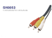 factory price AV male 3 RCA to 3RCA cable with 24K Gold Plated