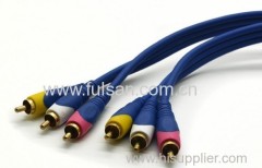 3RCA audio video RGB cable 1.8M 6FT