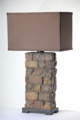 Retro brick style table lamp