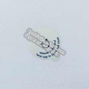 Custom Waterproof Round Silver PET Vinyl Labels