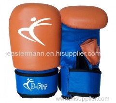 Leather Bag Gloves Mitts with Elastic Closure