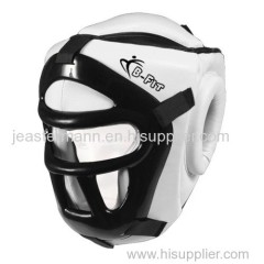 Leather Head Guard With Helmet