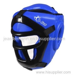 Leather Head Guard With Helmet