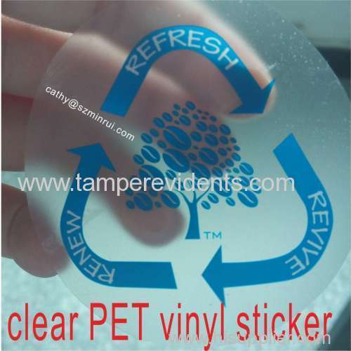 transparent label PVC sticker