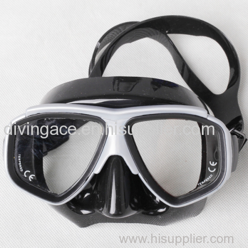 High grade colorful silicone diving device-double lens diving mask-low factory price-dongguan manufacturer