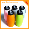 Collapsible Silicone Reusable Sports Bottles with carabineer