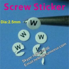 small screw sticker for mobile phone repair warranty label