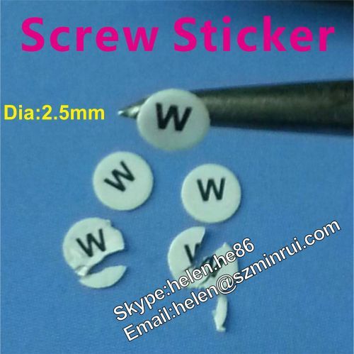 small screw sticker for mobile phone repair warranty label