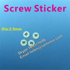 Super Small 2.5mm Screw Sticker for Mobile Phone Repair Warranty Label