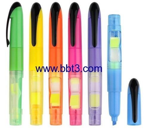 New promotional function highlighter with post-it notes