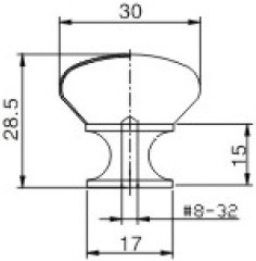 Cabinet Knob Solid Brass Knob