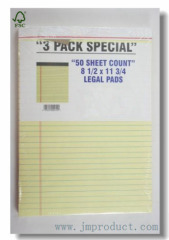 Yellow Paper Wide Ruled Legal Pad,8-1/2*11-3/4