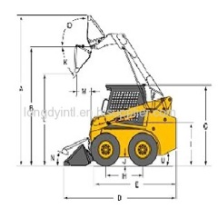 JC70 Longdy Brand Wheel Skid Steer Loader