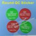 removable adhesive no residue round qc sticker label