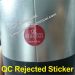 removable adhesive no residue round qc sticker label