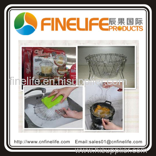 Stainless steel wire chef basket as seen on tv