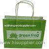 Cute Paper Carrier Bags Biodegradable Green with Vest Handle