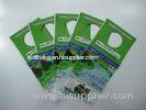 Cosmetic BOPP Header Bags Green LDPE Conical Square Bottom