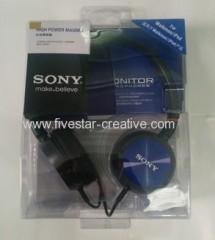 Sony MDR-ZX300 ZX Series Stereo On-Ear Outdoor Monitor Headband Headphones Blue