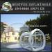 Family clear inflatable lawn tent